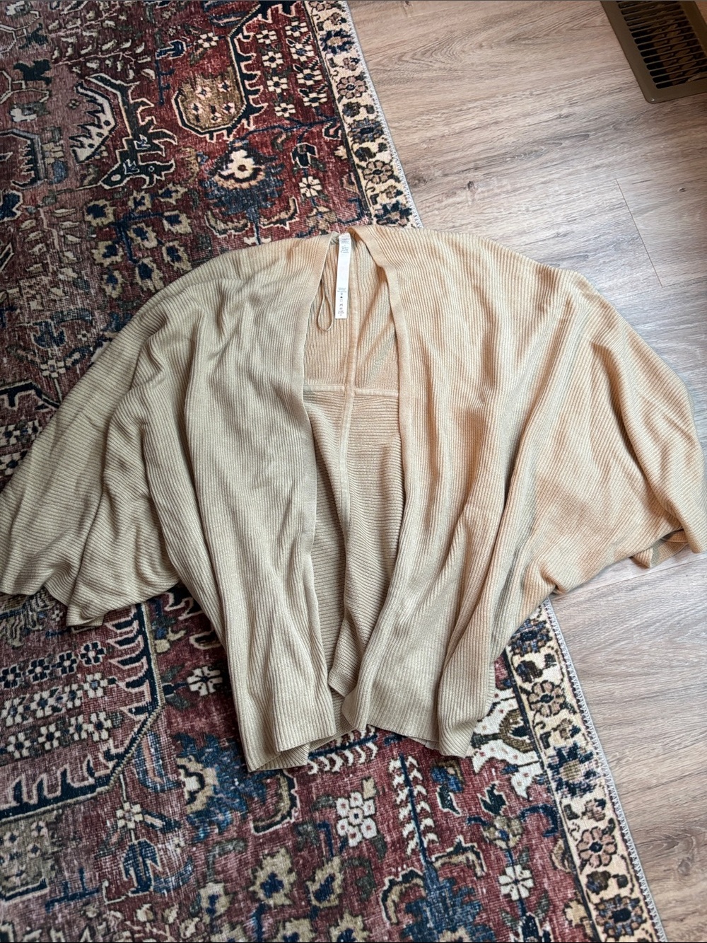 lululemon athletica Light Beige Ribbed Open-Front Shrug